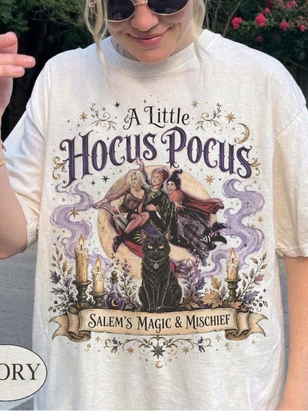 A Little Hocus Pocus Salem's Magic & Mischief Graphic Tee - Cream
